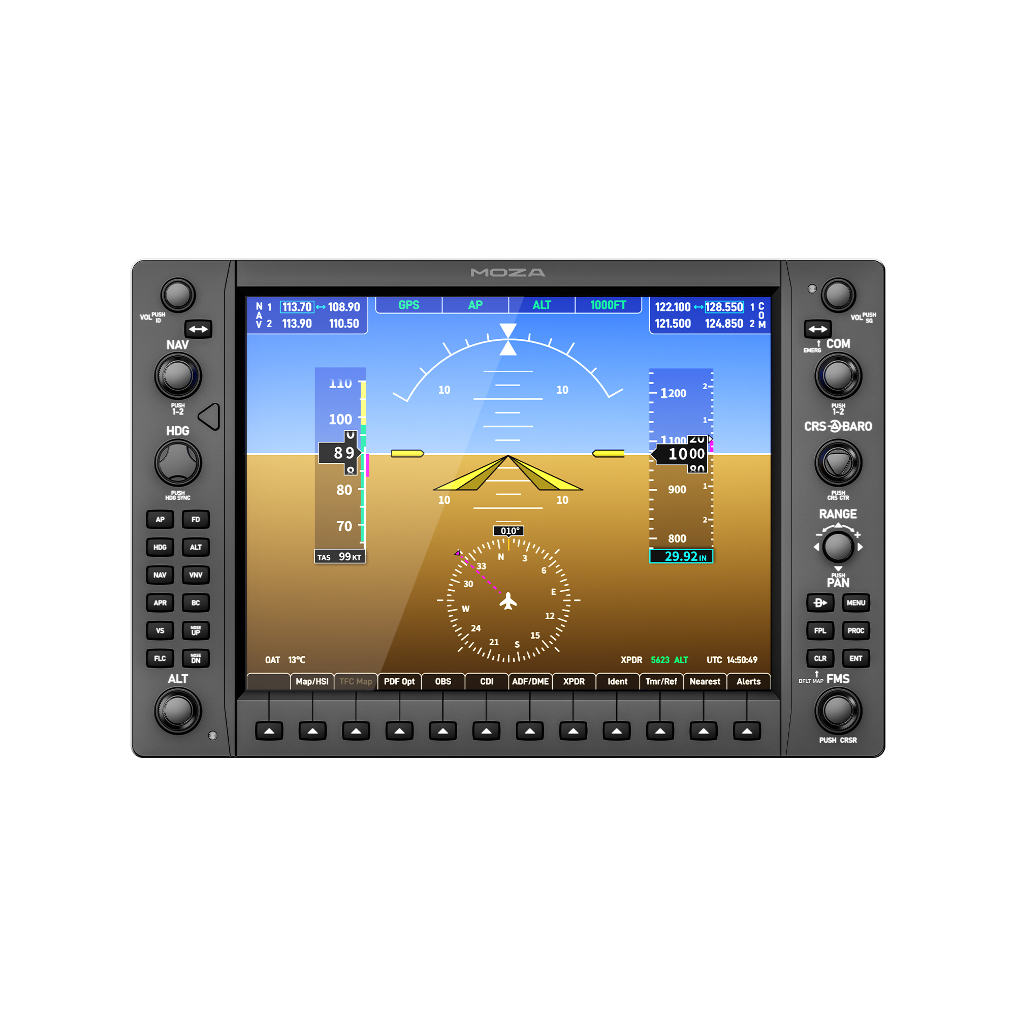 Das EFX Mic Checka 12インチ プロモ盤 MOZA MGX1000 Instrument Panel - G1000-Style Glass Cockpit Display