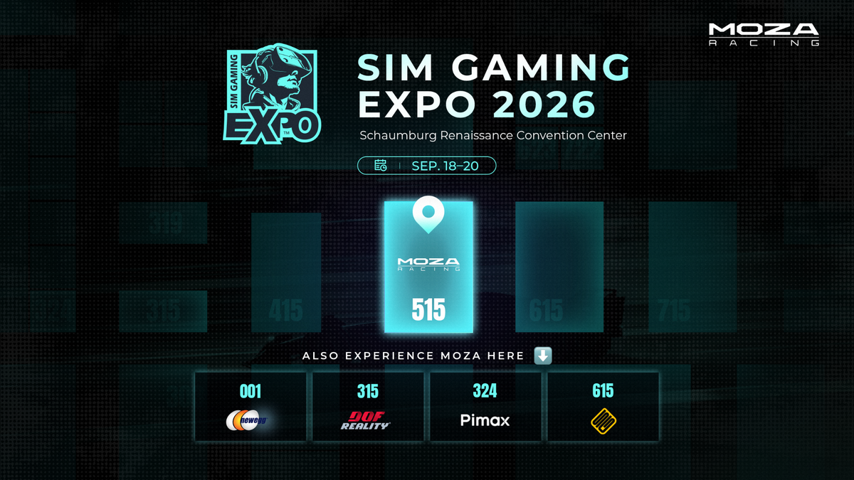 MOZA Racing to Showcase Sim Racing, Flight Simulation and Motion Technology at Sim Gaming Expo 2026