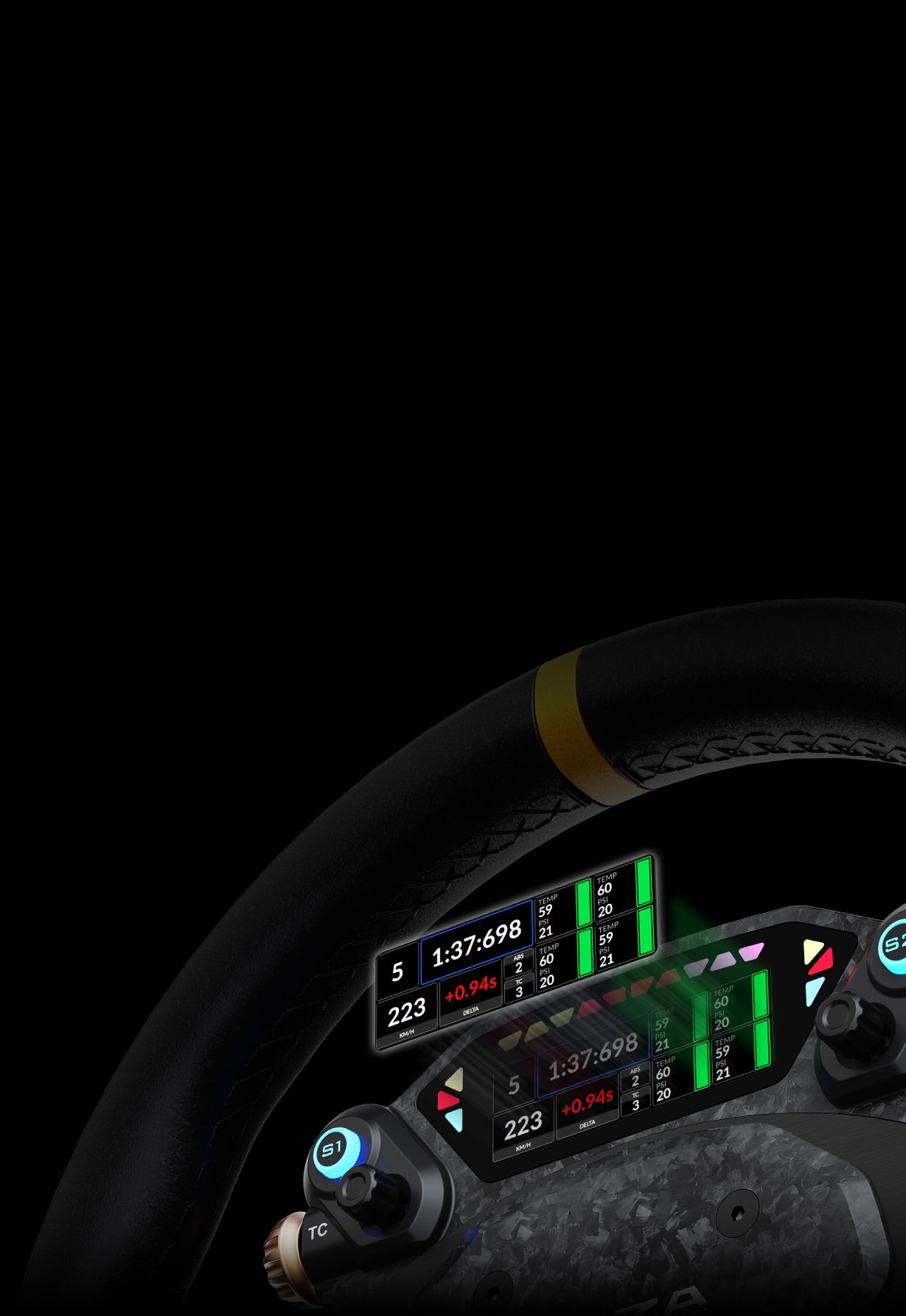 MOZA CS Pro Steering Wheel | Custom Display & Dual-Clutch Control ...