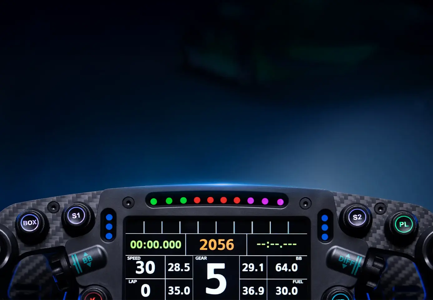 MOZA FSR2 Formula Wheel – RGB signalizační světla, vyladěná pro trať
