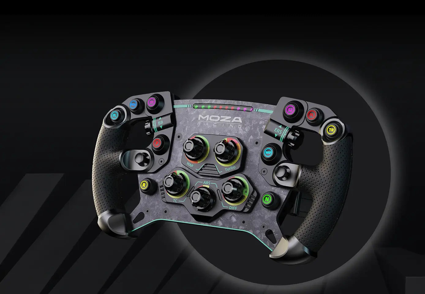 MOZA GS V2P GT Volant – 10 programovatelných podsvícených mechanických tlačítek