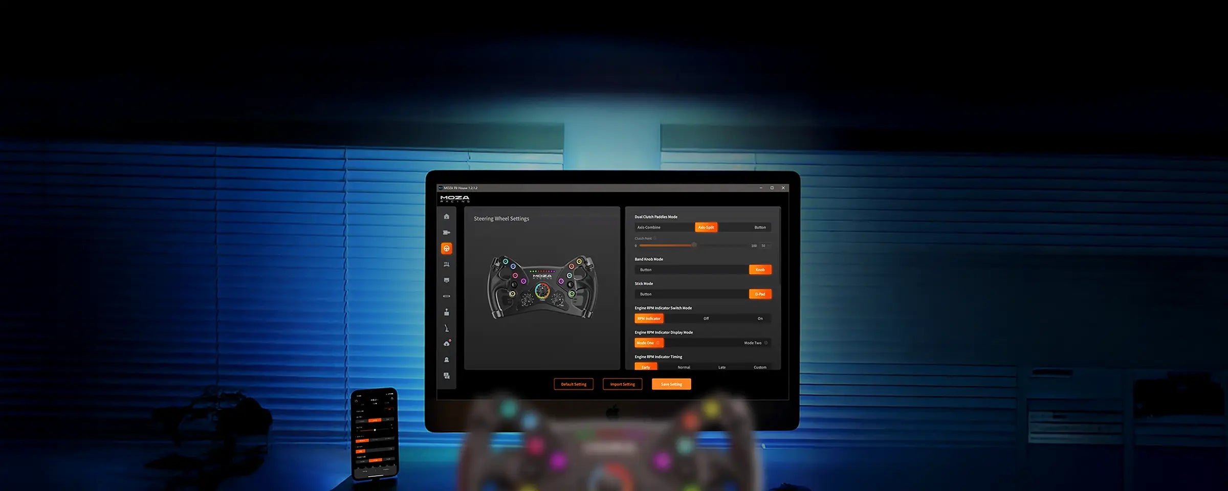 Volant MOZA KS – MOZA Pit House Control Suite