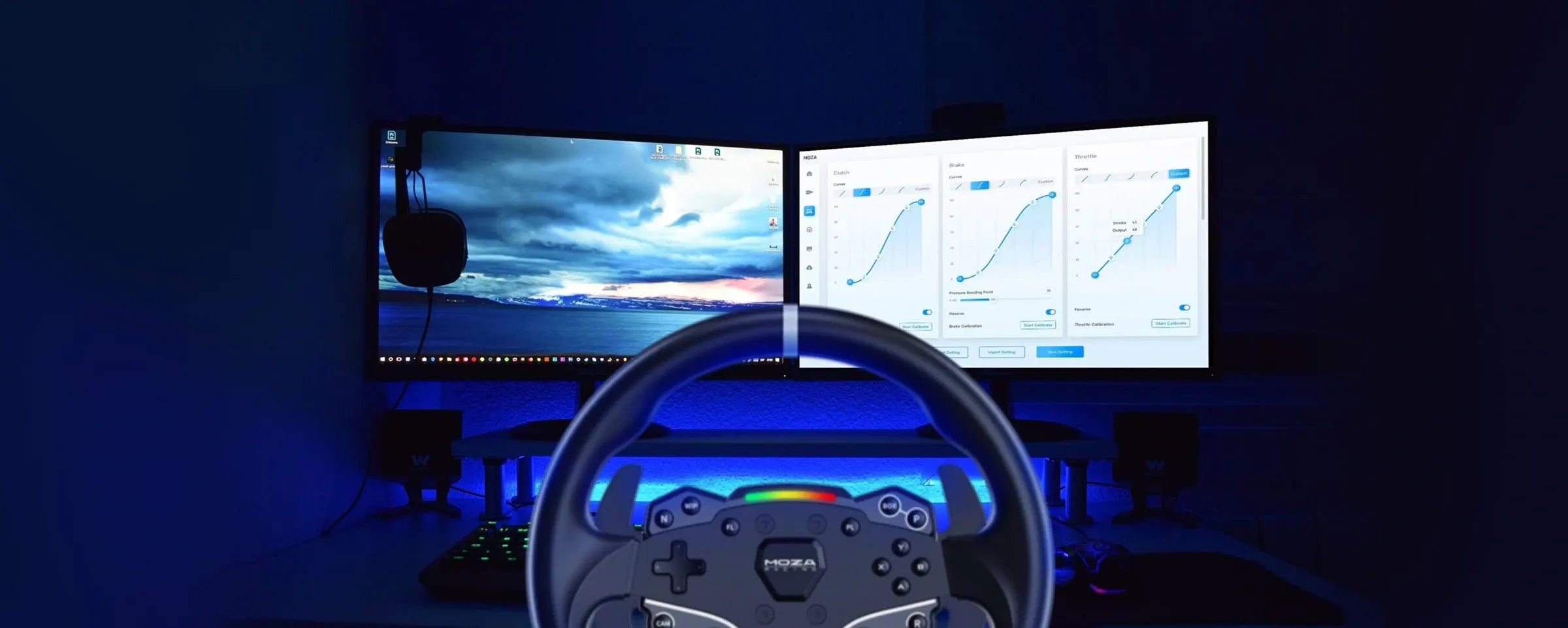 Volante y pedales Moza Racing R5 para PC