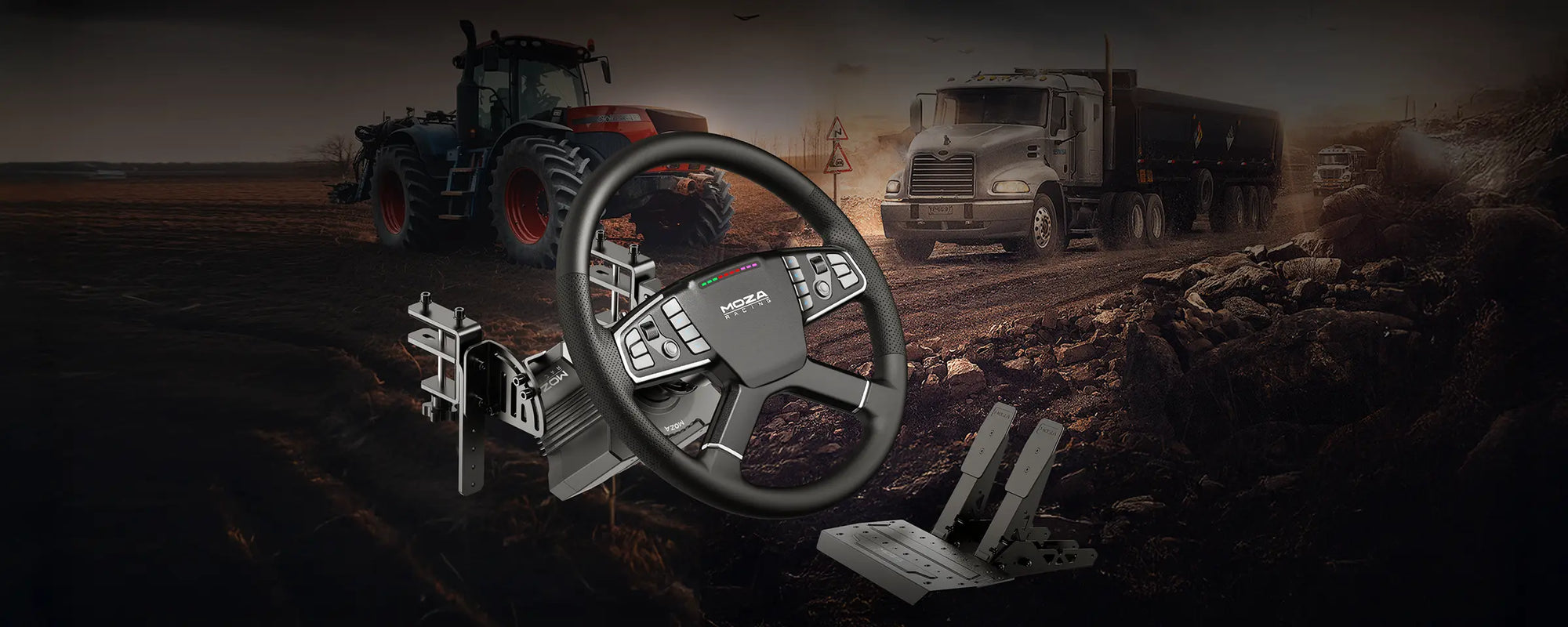 באנדל סימולטור משאית&nbsp;Trucking Bundle&nbsp;מבית Moza