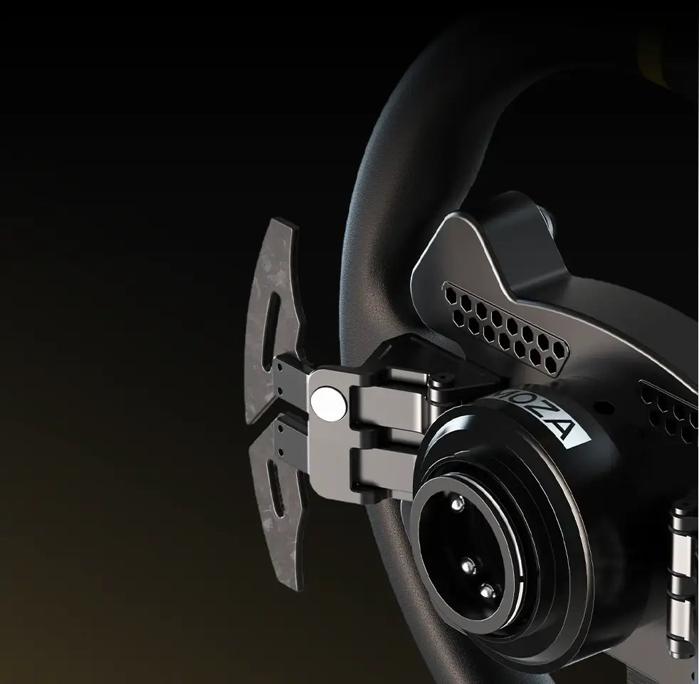 MOZA RS V2 Steering Wheel – Duální magnetické řadicí páky