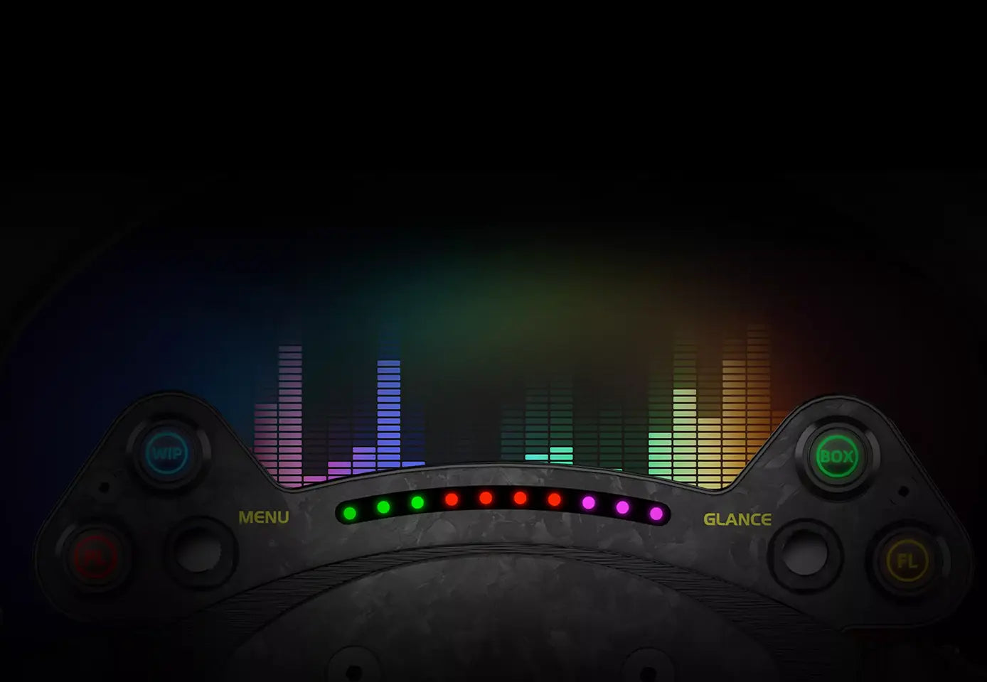 MOZA RS V2 Steering Wheel – Dynamická RGB signalizace řazení