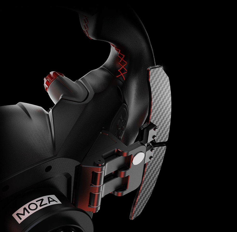 MOZA Revuelto Sim-Racing volant – Karbonová řadicí pádla s dvojitou spojkou