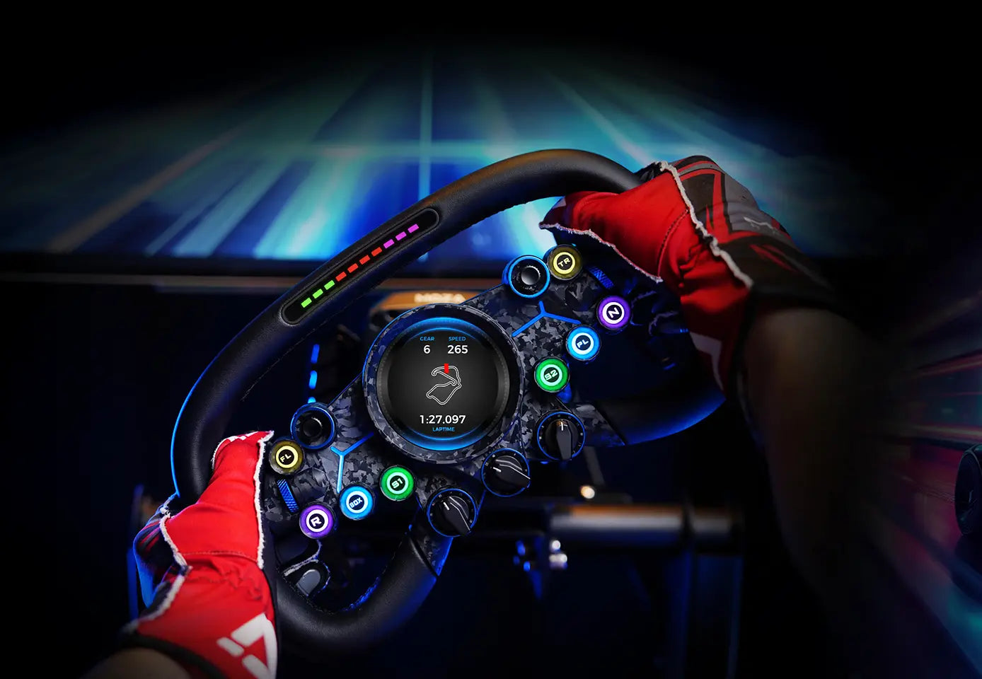 MOZA Vision GS Wheel – Horizontální zobrazení asistované gyroskopem