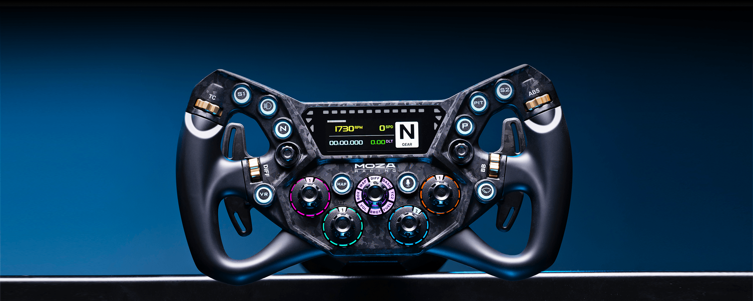 MOZA KS Pro GT volant – Motýlkový volant o průměru 300 mm