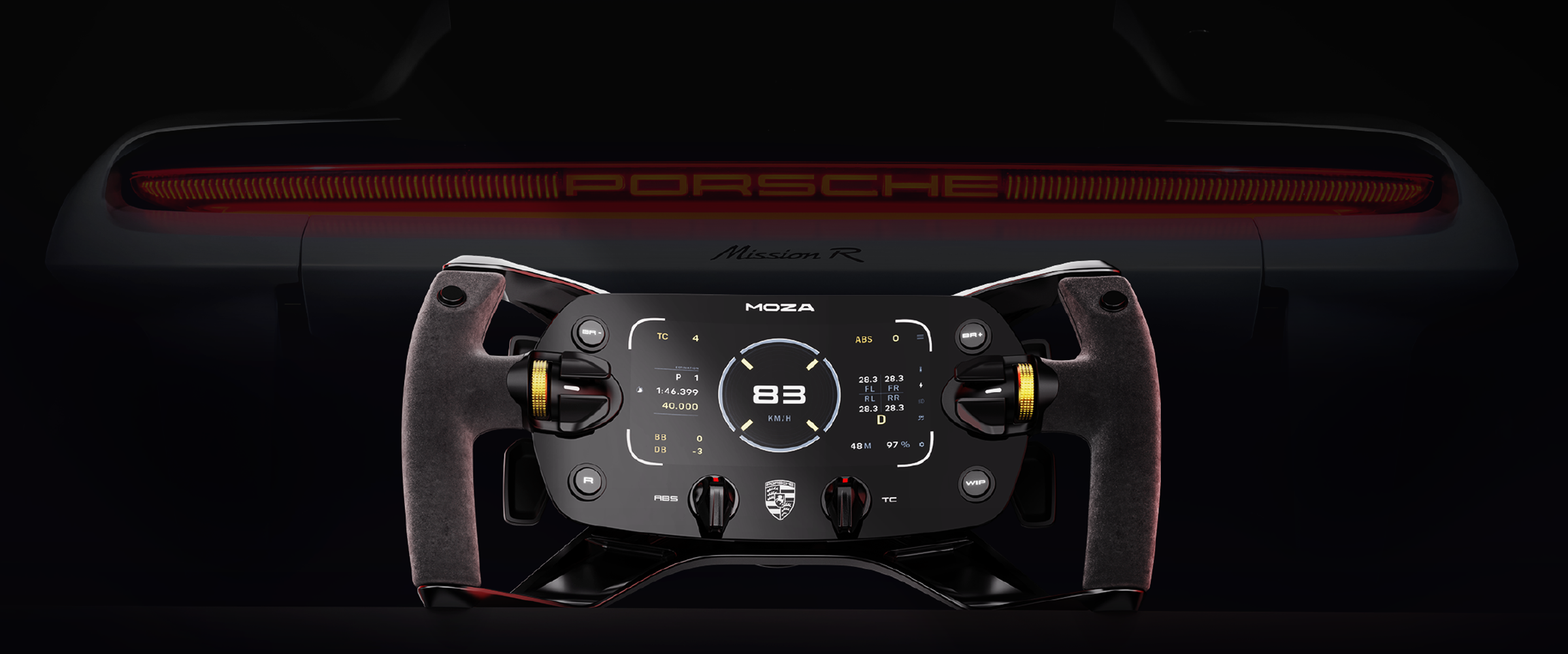 MOZA Porsche Mission R Steering Wheel – Porsche Mission R. Nově pojaté pro sim racing.
