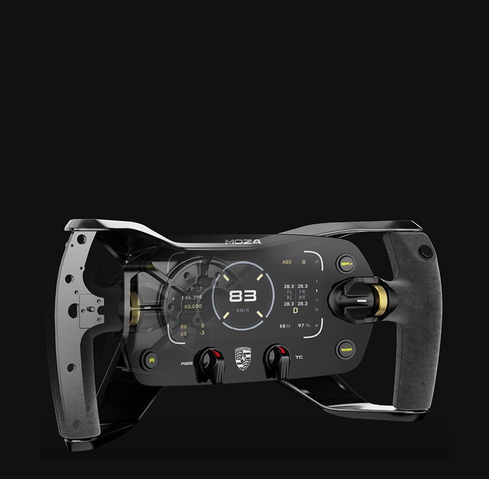 MOZA Porsche Mission R Steering Wheel – CNC obráběný celohliníkový rám
